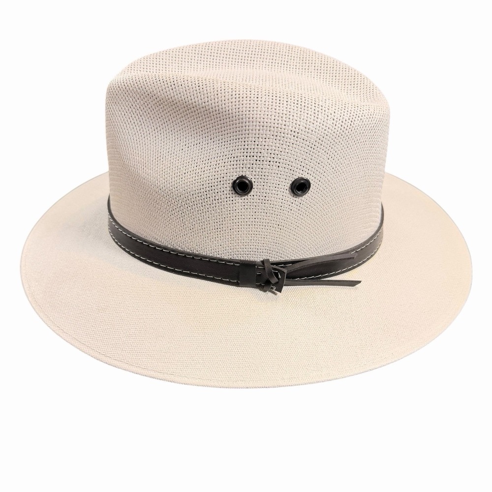 Gonzalez Beige Sombrero Straw Fedora Hat‎ with Black Band